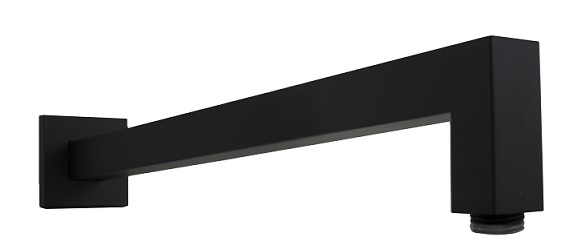 SPRCHA RAMENO 400mm Quadro/Level/ mat.čierna - Sprchové ramená | Paffoni